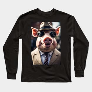 Funny pig Long Sleeve T-Shirt